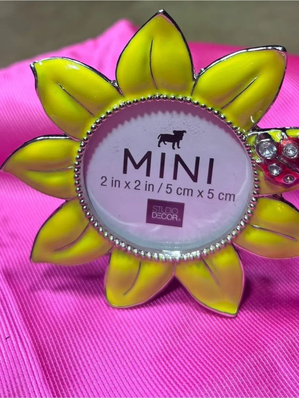 New Sunflower Mini Picture Frame 2x2” - Yellow